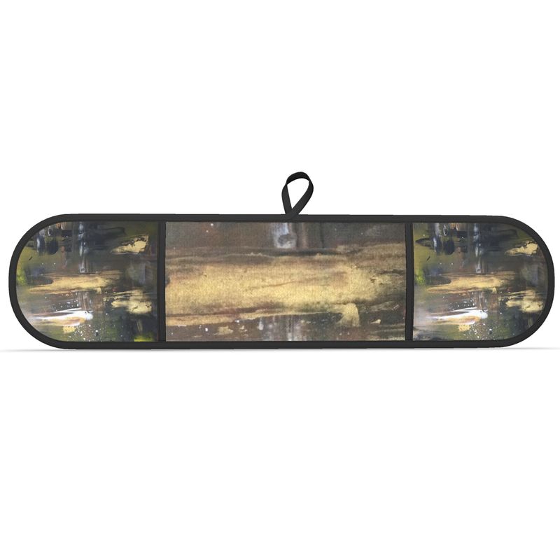 Obsidian Gold Oven glove| Original Artwork Textile