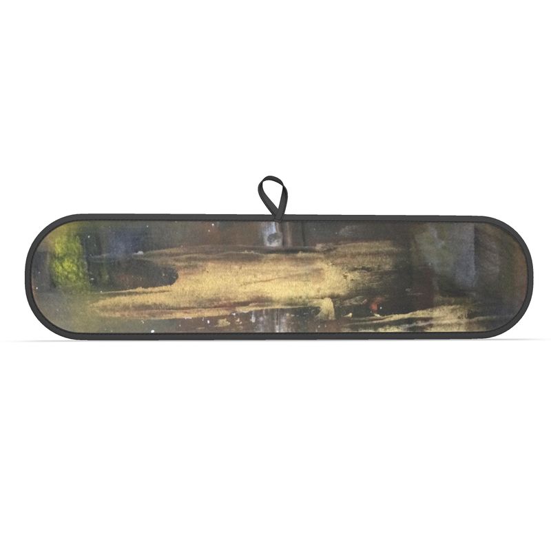 Obsidian Gold Oven glove| Original Artwork Textile