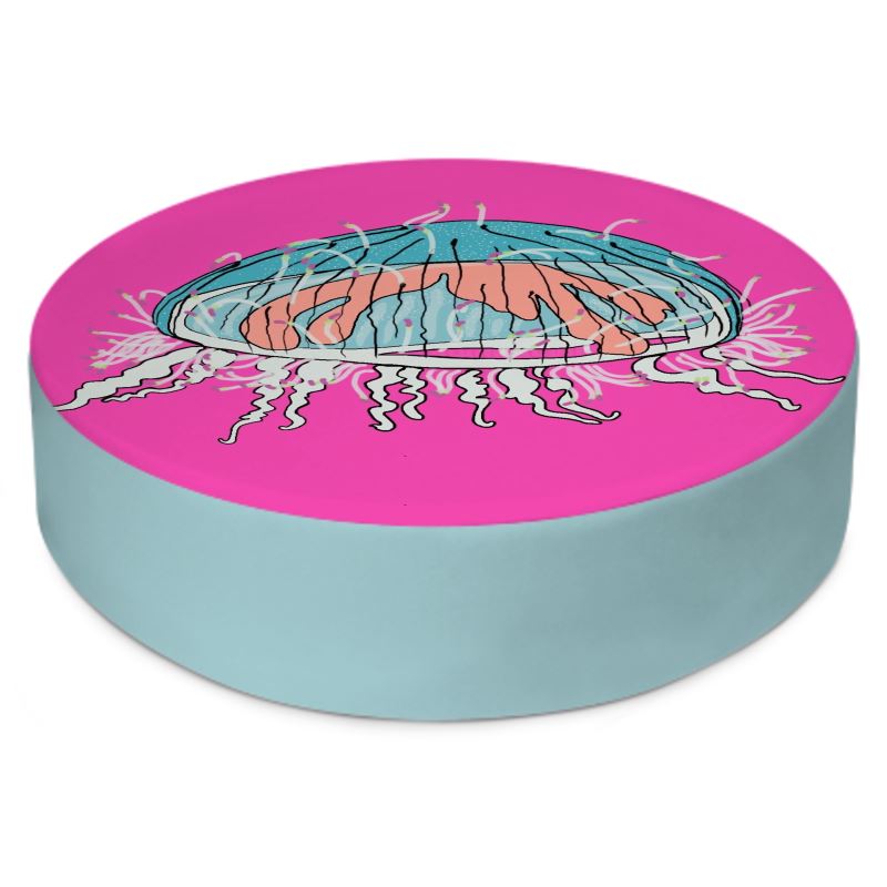 Neon Drift Round Floor Cushions