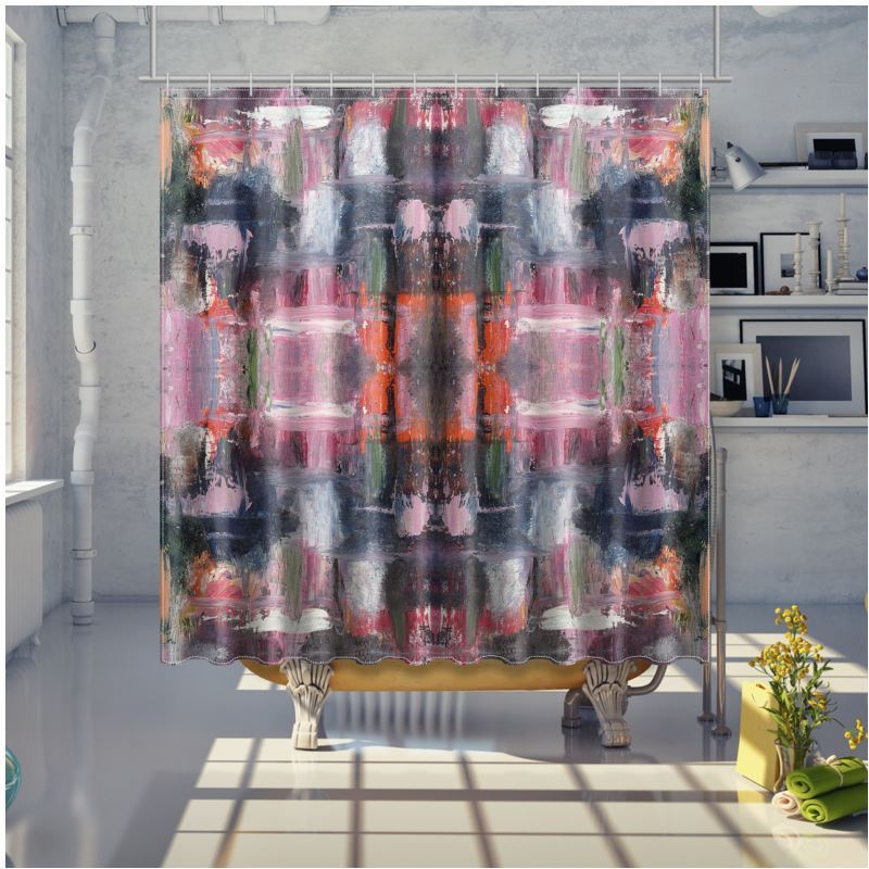 Blush shower curtain