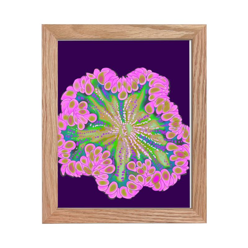 Pink Rock Flower Premium Framed Art Prints