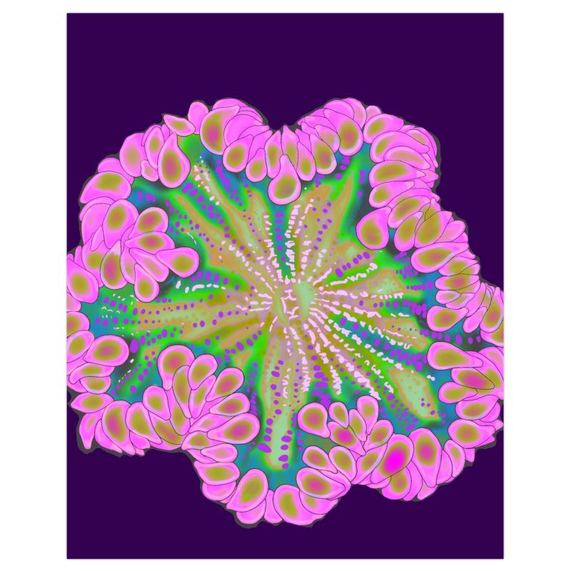 Pink Rock flower Poster Prints