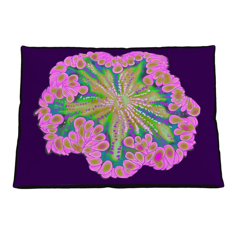 Pink Rock Flower Dog Pet Bed