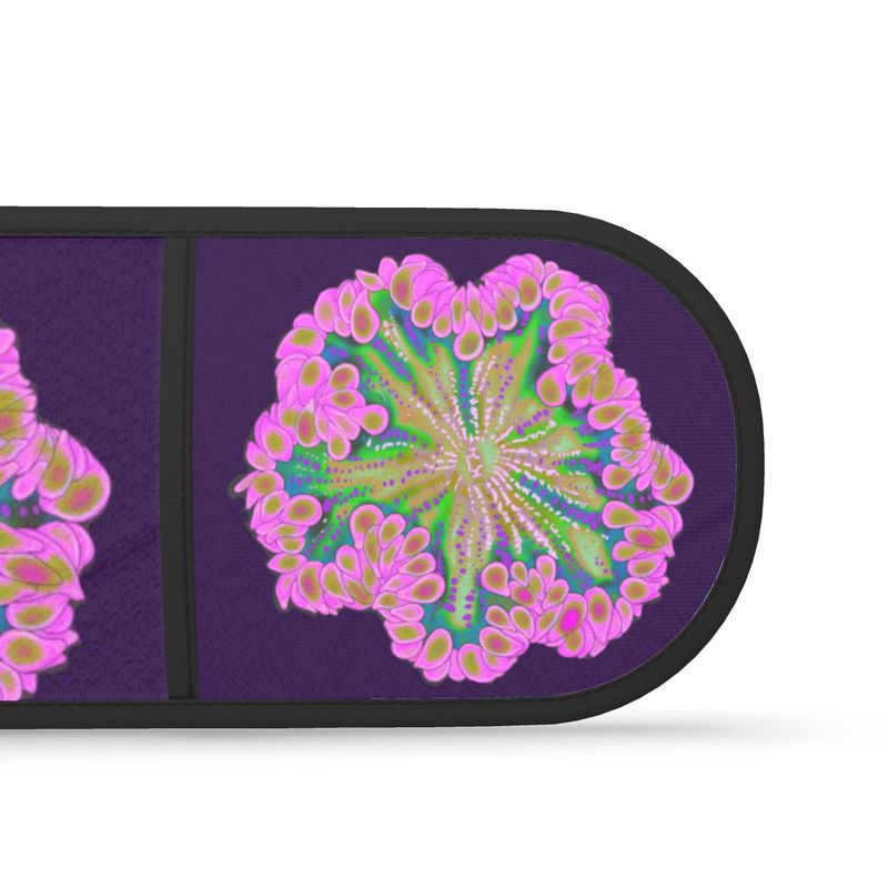 Pink Rock Flower Double Oven Glove