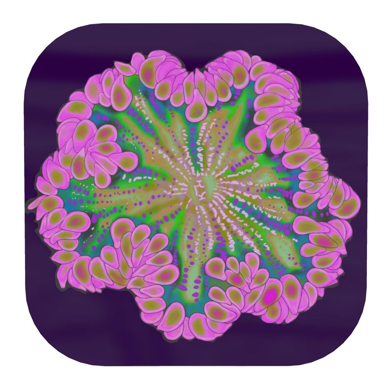 Pink Rock Flower Coasters