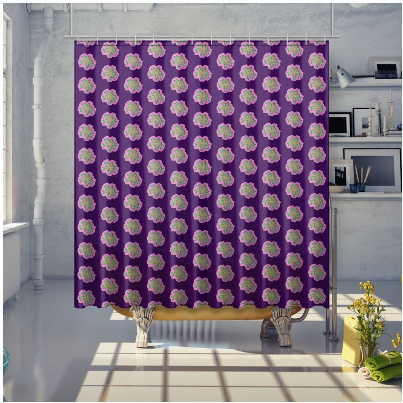 Rock flower Shower Curtain