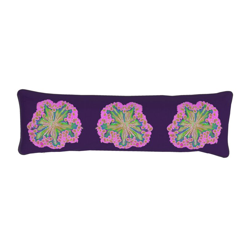 Pink Rock Flower Bolster Cushion