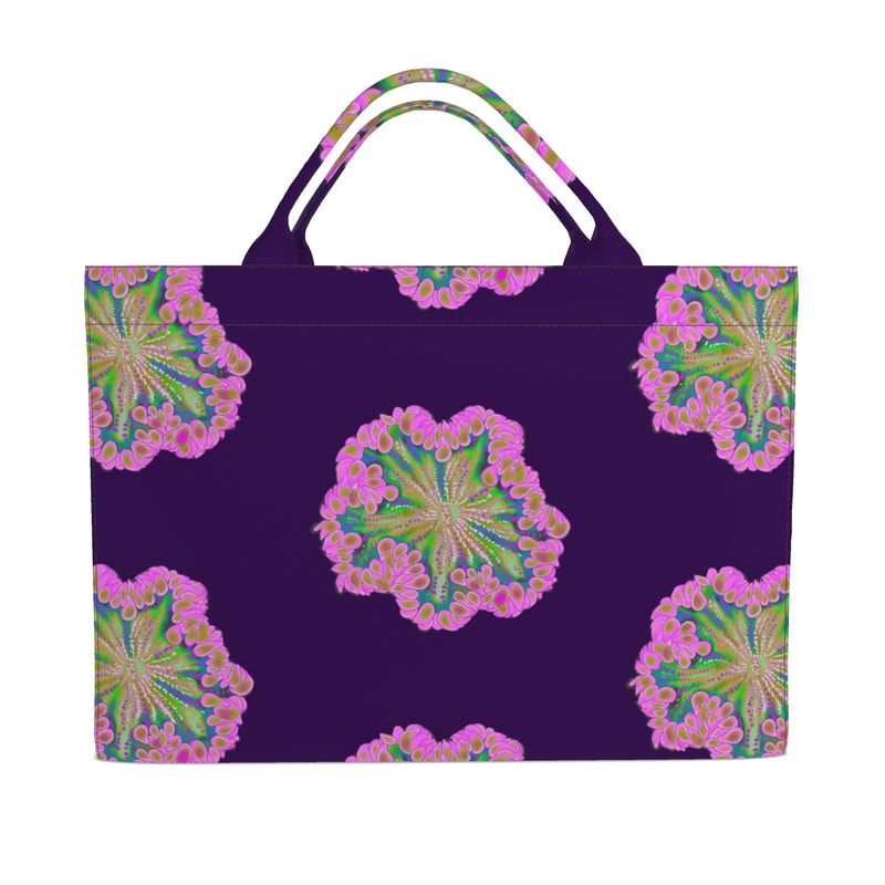 Pink Rock Flower Carryall Tote