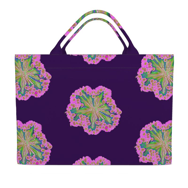 Pink Rock Flower Carryall Tote