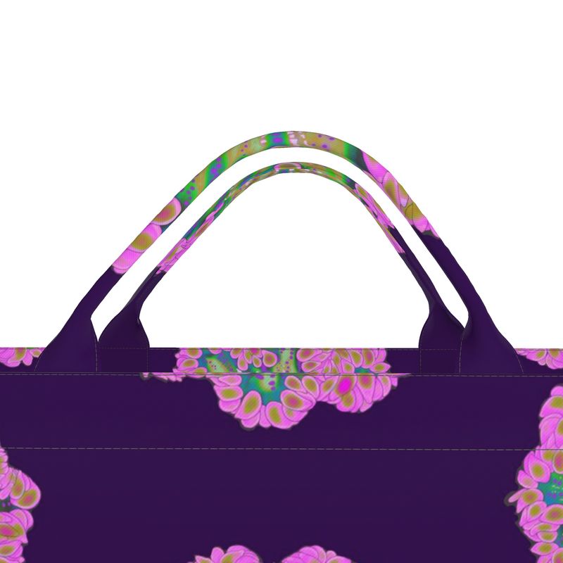 Pink Rock Flower Carryall Tote