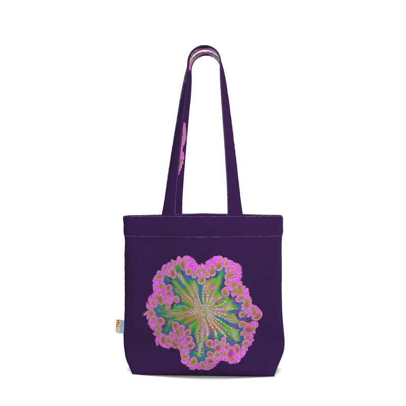 Pink Rock flower Tote