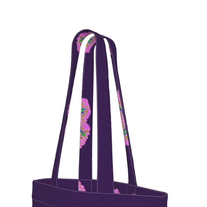 Pink Rock flower Tote