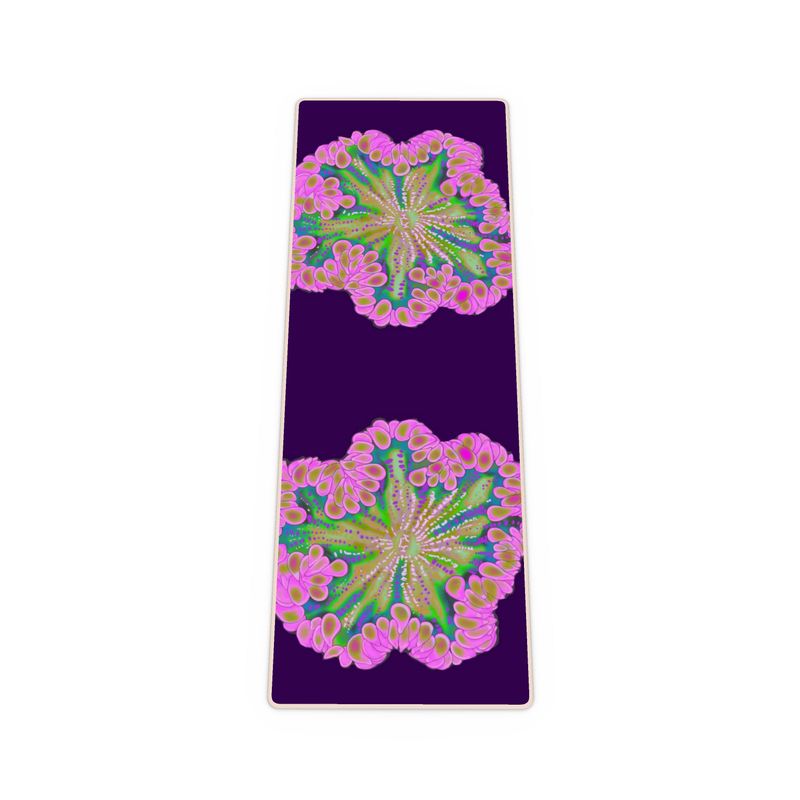 Pink Rock Flower Yoga Mat