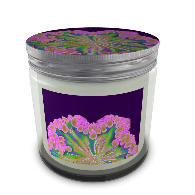 Pink Rock flower candle