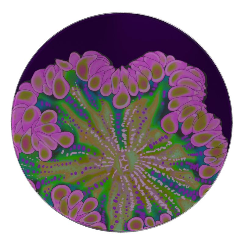 Pink Rock flower candle