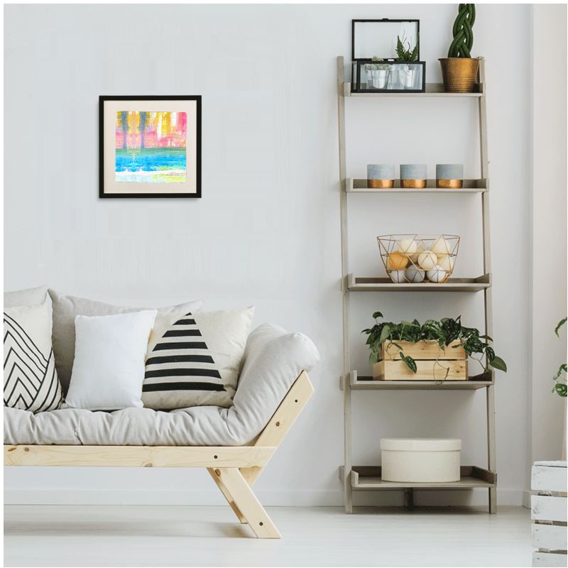 Horizon Framed Silk Scarf