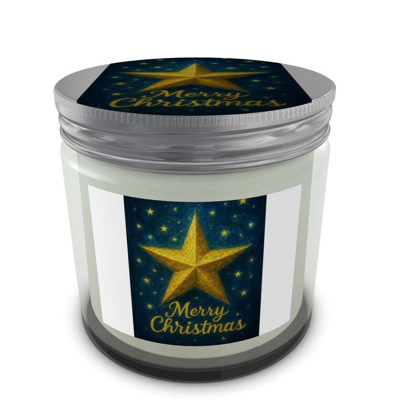 Christmas Star Candle in Jar