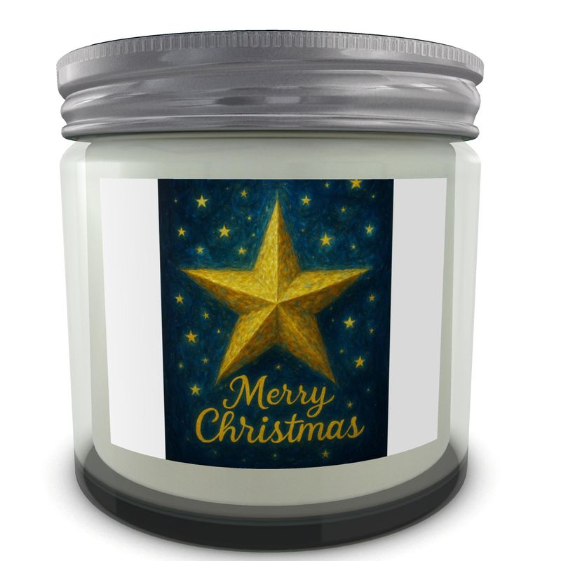 Christmas Star Candle in Jar