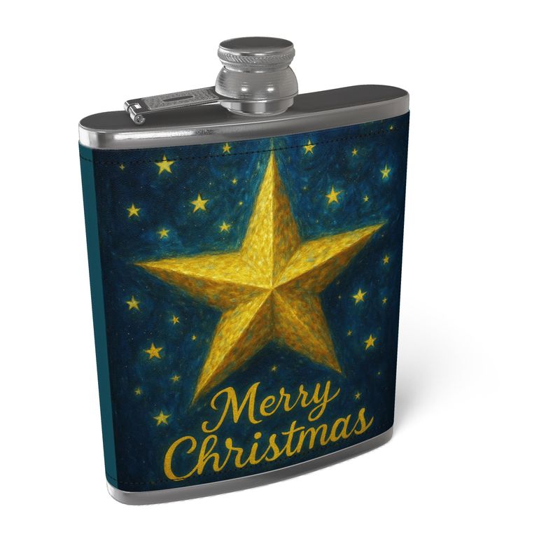 Christmas Star Hip Flask