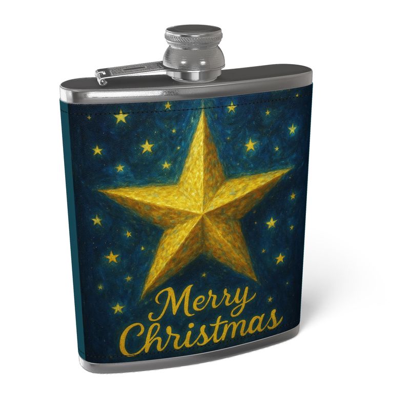 Christmas Star Hip Flask
