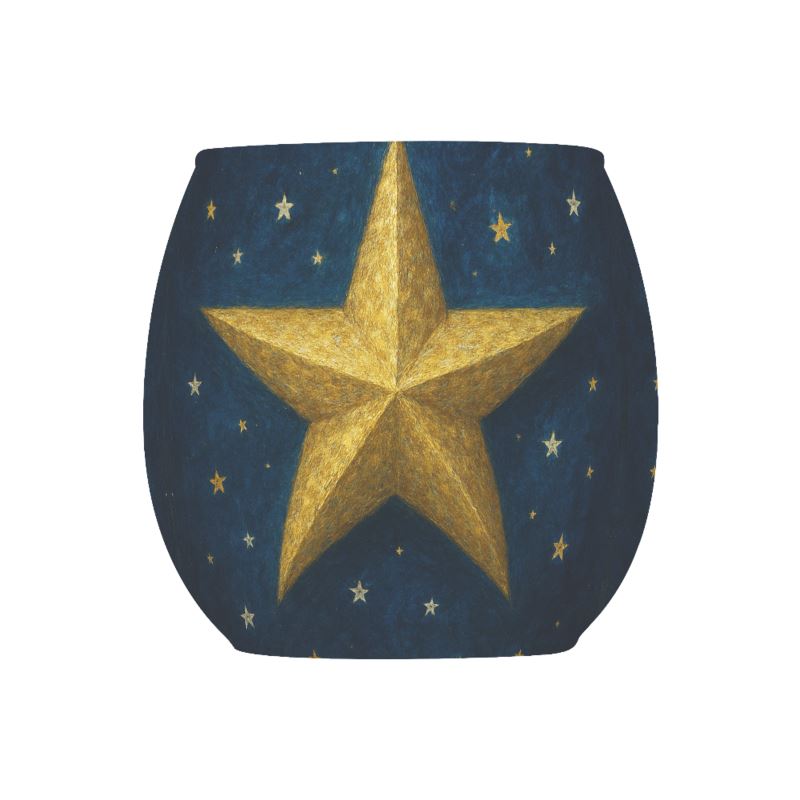 Christmas Star Glass Tealight Candle Holder