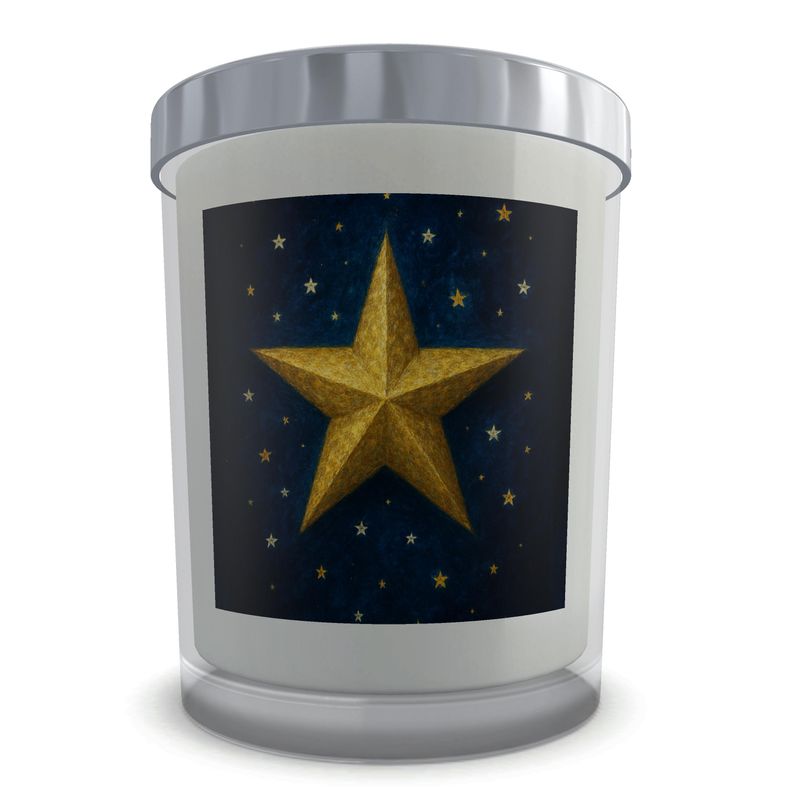 Christmas Star Candle in JAR