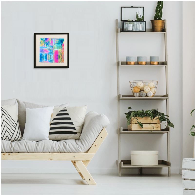 Refractions Framed Silk Scarf