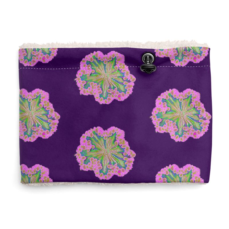 Luminous pimk Rock flower Sherpa Snood